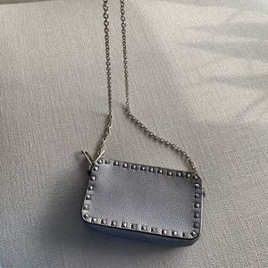 Silver Studded Crossbody Bag